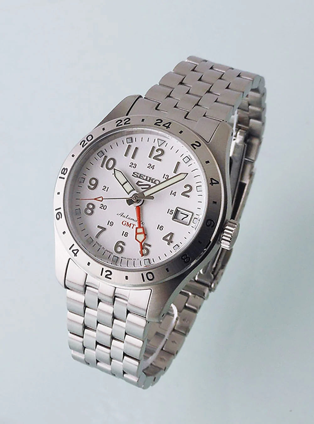 Seiko 5 Sports White Polar Explorer Field GMT - SBSC009 (New)