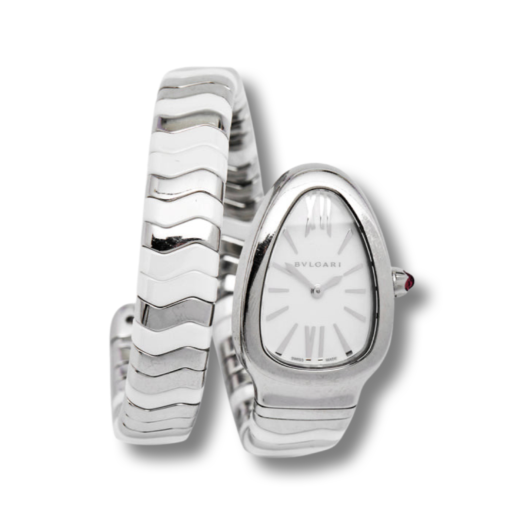 Bvlgari Serpenti Spiga Stainless Steel White (Pre-Owned)