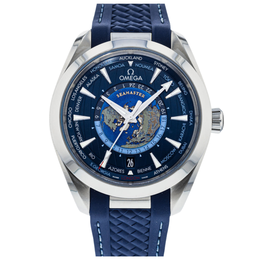 時計 omega Omega Seamaster Aqua Terra GMT Worldtimer (Pre-Owned)