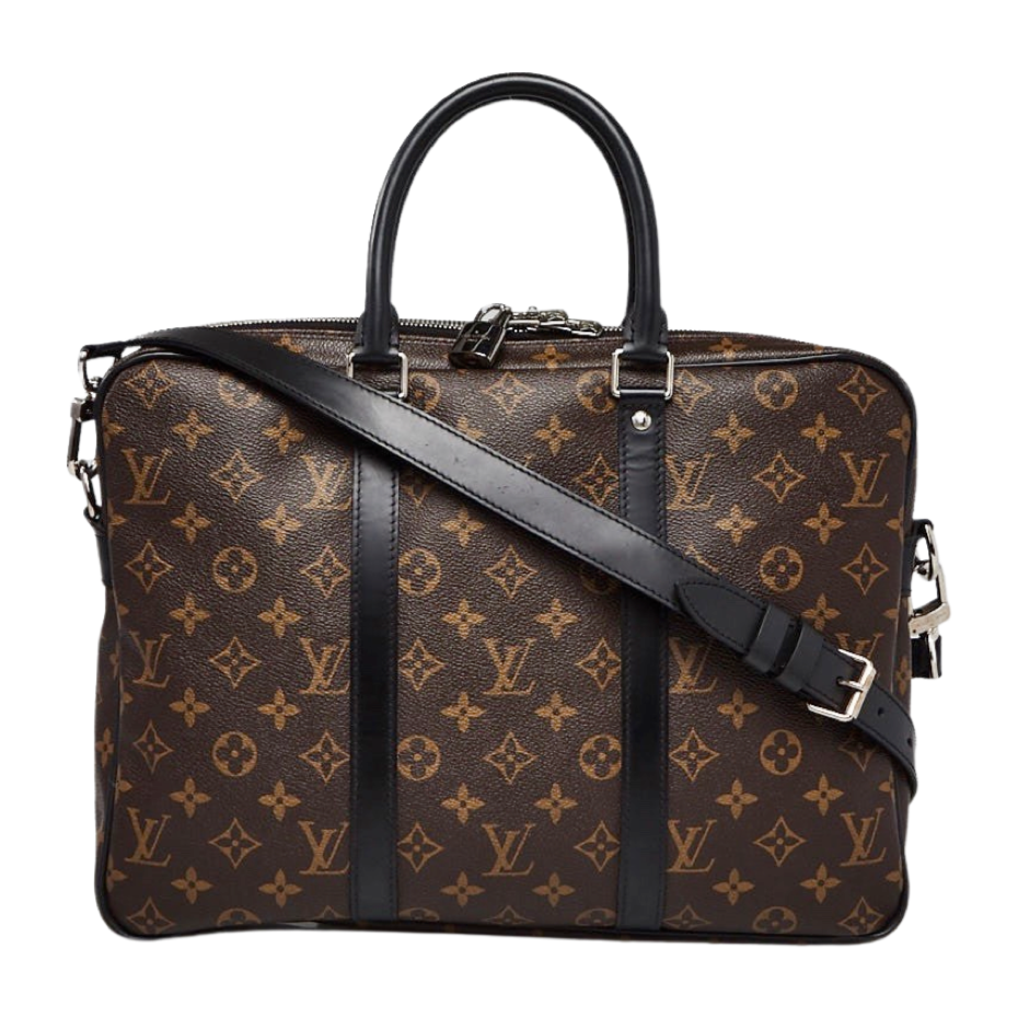 Louis Vuitton Monogram Macassar Porte-Documents Voyage PM (Pre-Owned)
