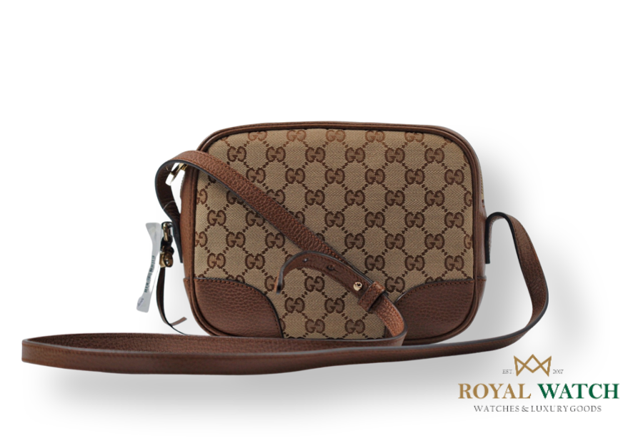 Gucci GG Canvas & Leather Shoulder Bag Beige (Pre-Owned)