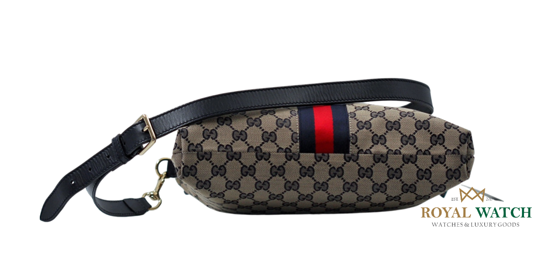 Gucci GG Canvas Shoulder Bag Navy Blue (Pre-Owned)