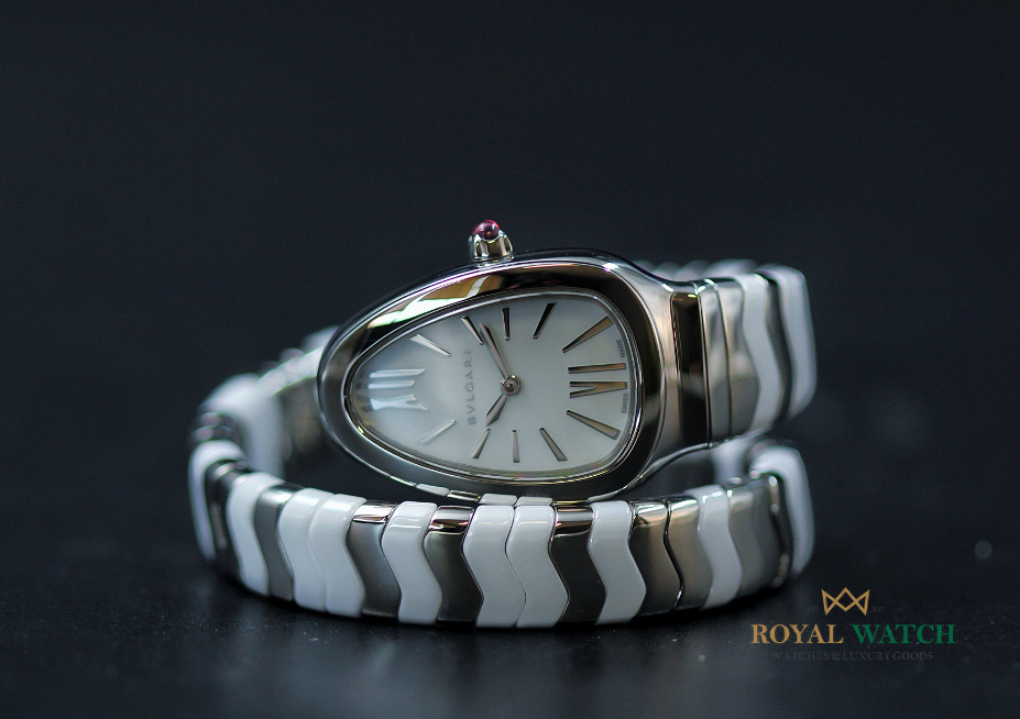 Bvlgari Serpenti Spiga Stainless Steel White (Pre-Owned)