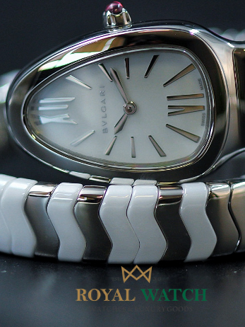 Bvlgari Serpenti Spiga Stainless Steel White (Pre-Owned)