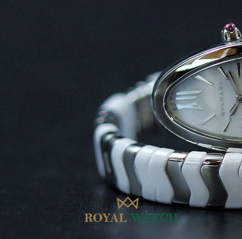 Bvlgari Serpenti Spiga Stainless Steel White (Pre-Owned)