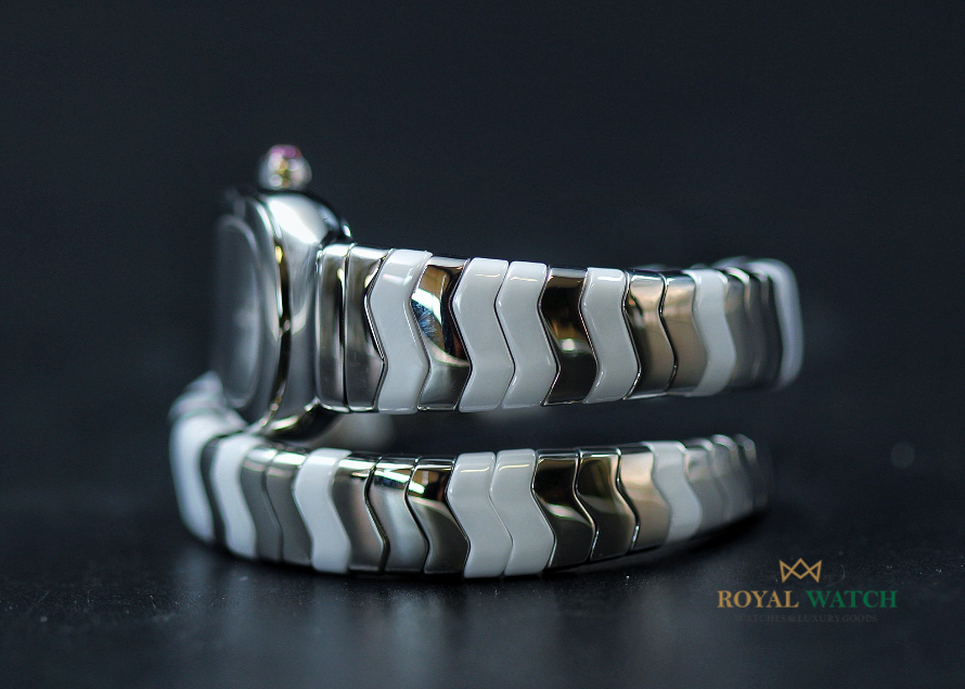 Bvlgari Serpenti Spiga Stainless Steel White (Pre-Owned)