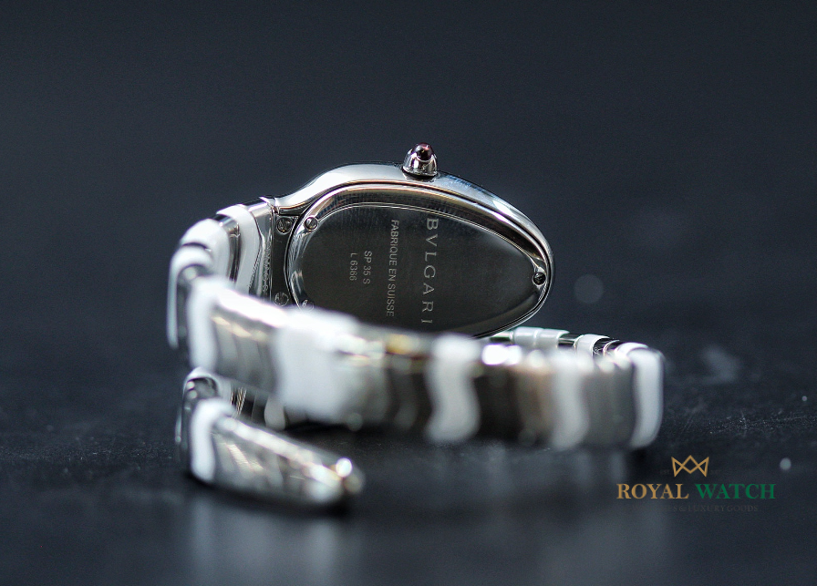 Bvlgari Serpenti Spiga Stainless Steel White (Pre-Owned)