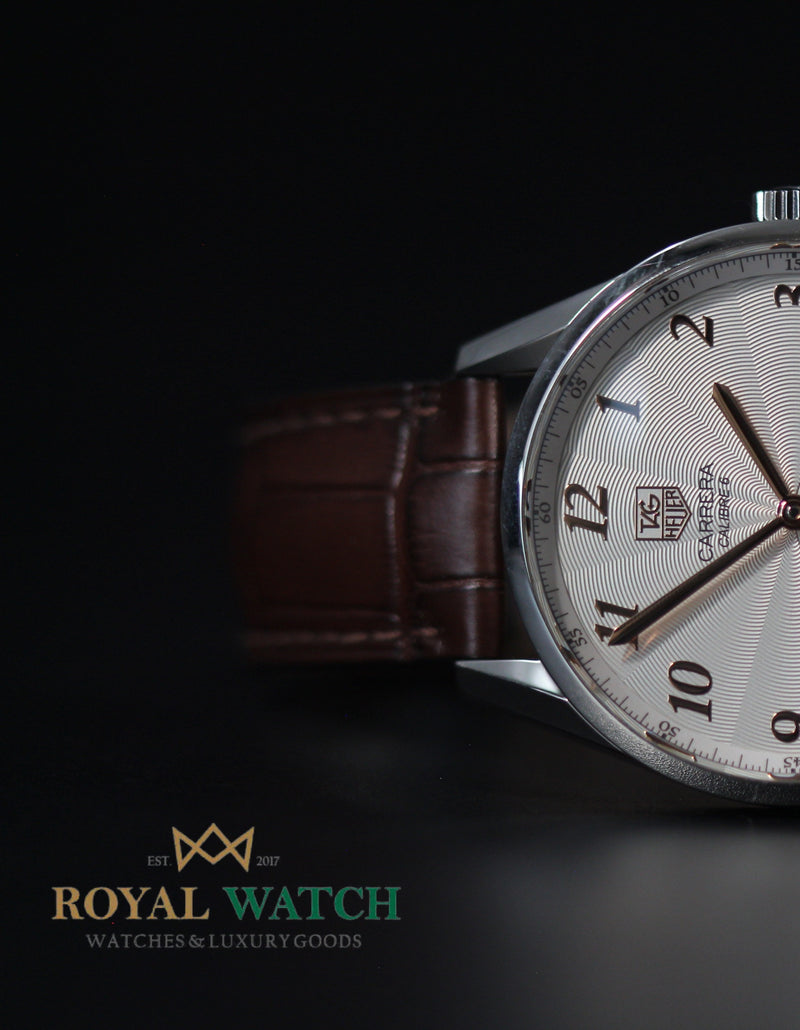 Leder Armband 20mm Für TAG Heuer Carrera – Braun, Italienisches Kalbsleder, Ohne Verschluss