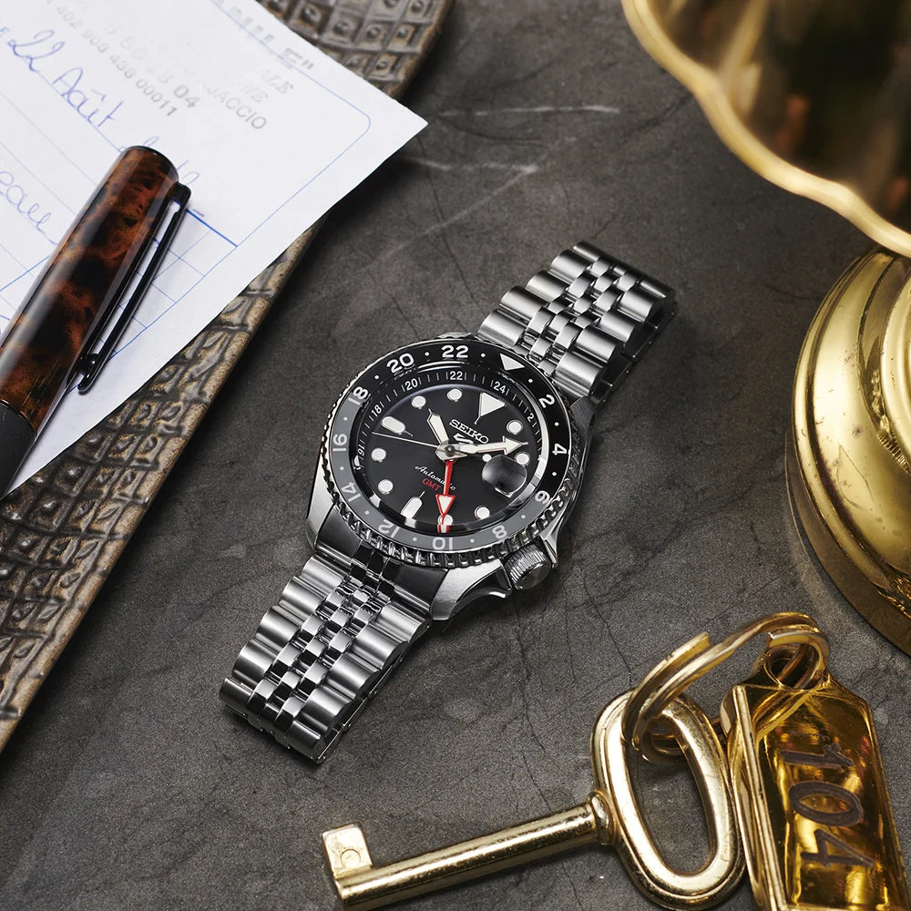 Seiko 5 Sports Black Polar Explorer Field GMT -  SBSC011 (New)