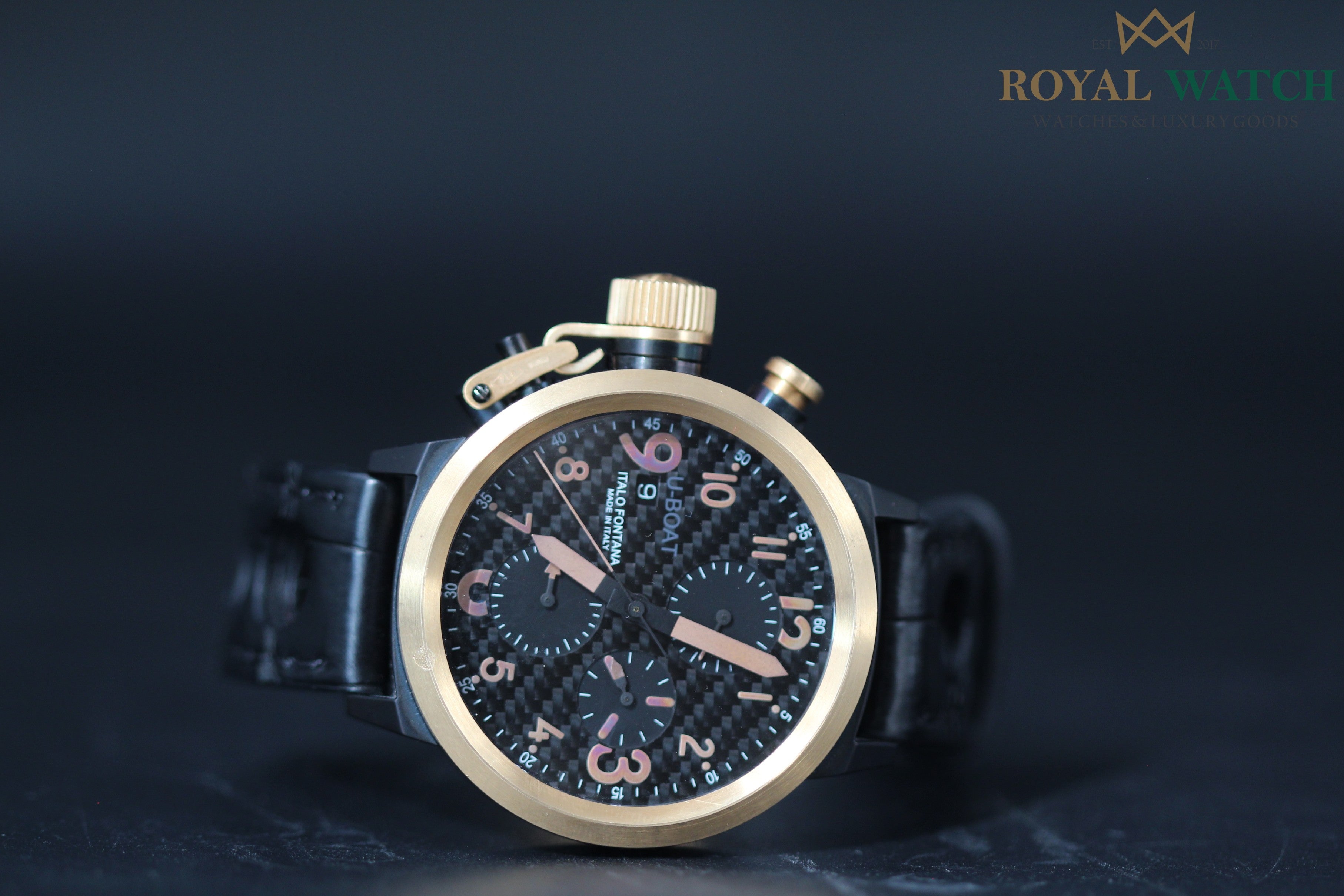 U-Boat Flightdeck 18k Gold Bezel - U-7750/43 (Pre-Owned)