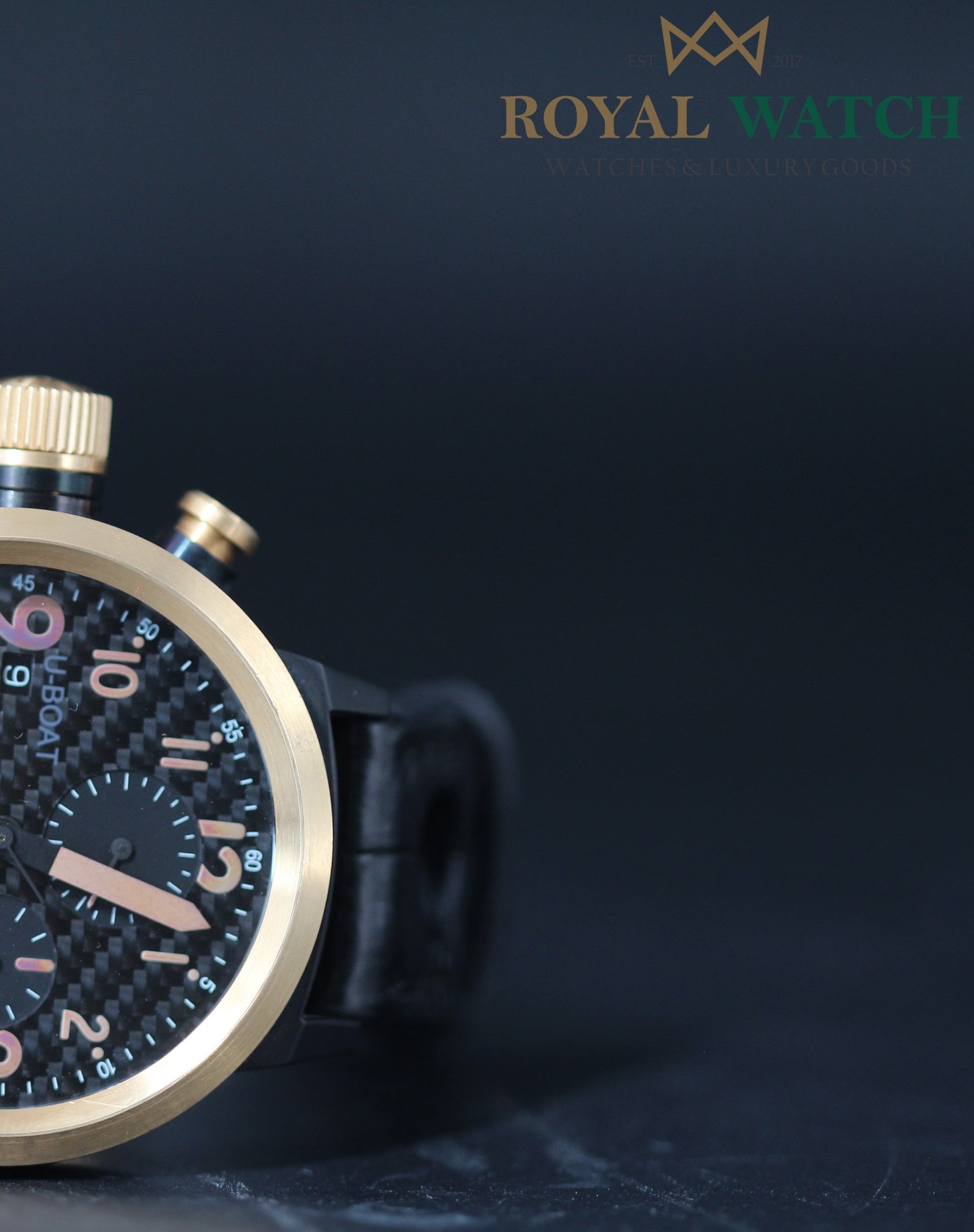 U-Boat Flightdeck 18k Gold Bezel - U-7750/43 (Pre-Owned)