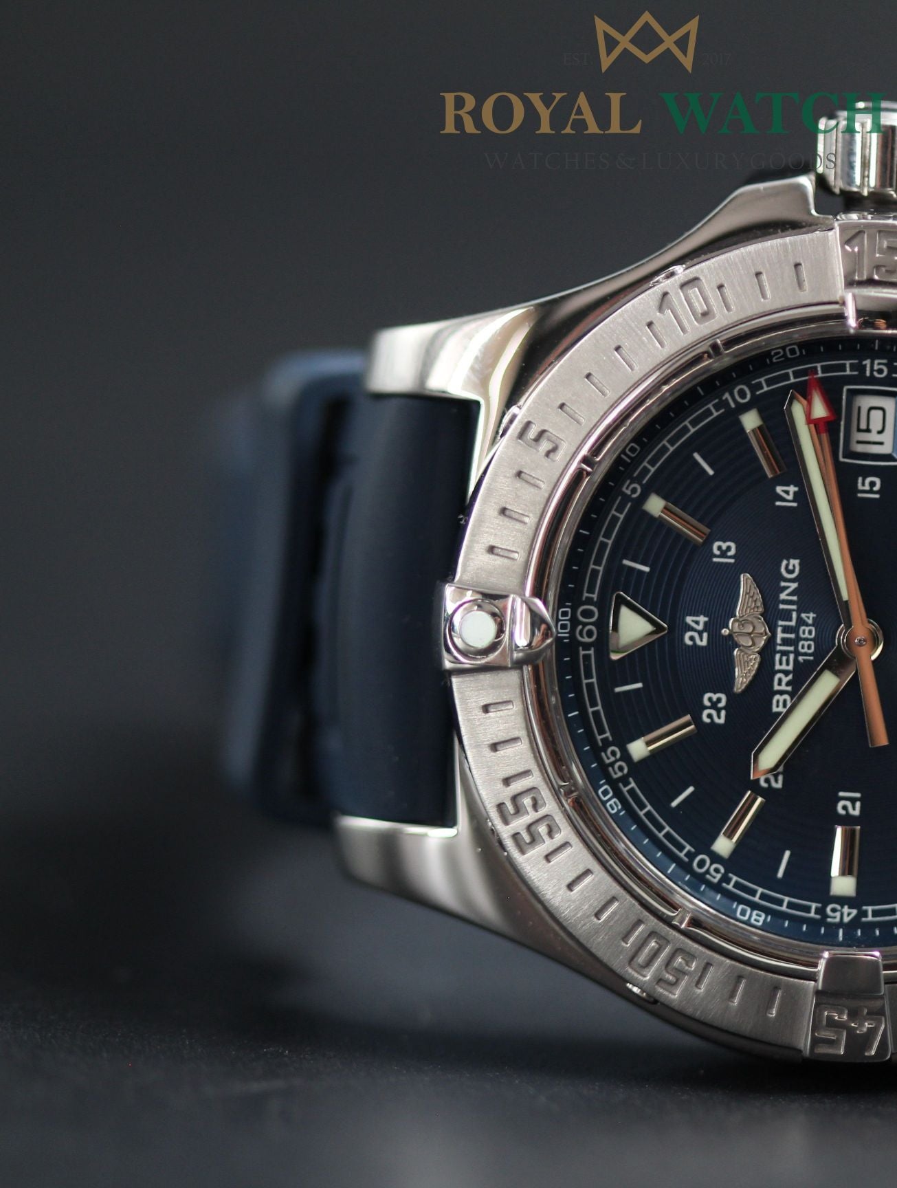 Breitling Colt Automatic Blue Dial - A17380 (Pre-Owned)