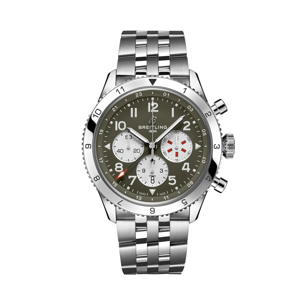 Breitling Classic AVI Super AVI B04 Chronograph GMT 46 Curtiss Warhawk - AB04452A1L1A1 - (New)
