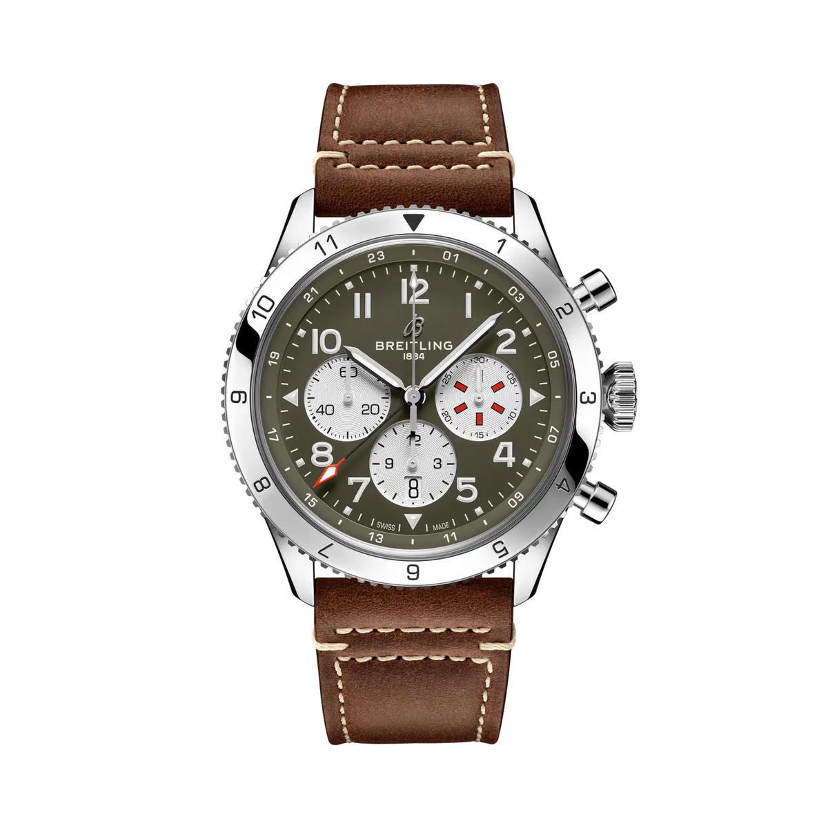 Breitling Classic AVI Super AVI B04 Chronograph GMT 46 Curtiss Warhawk - AB04452A1L1X1 - (New)