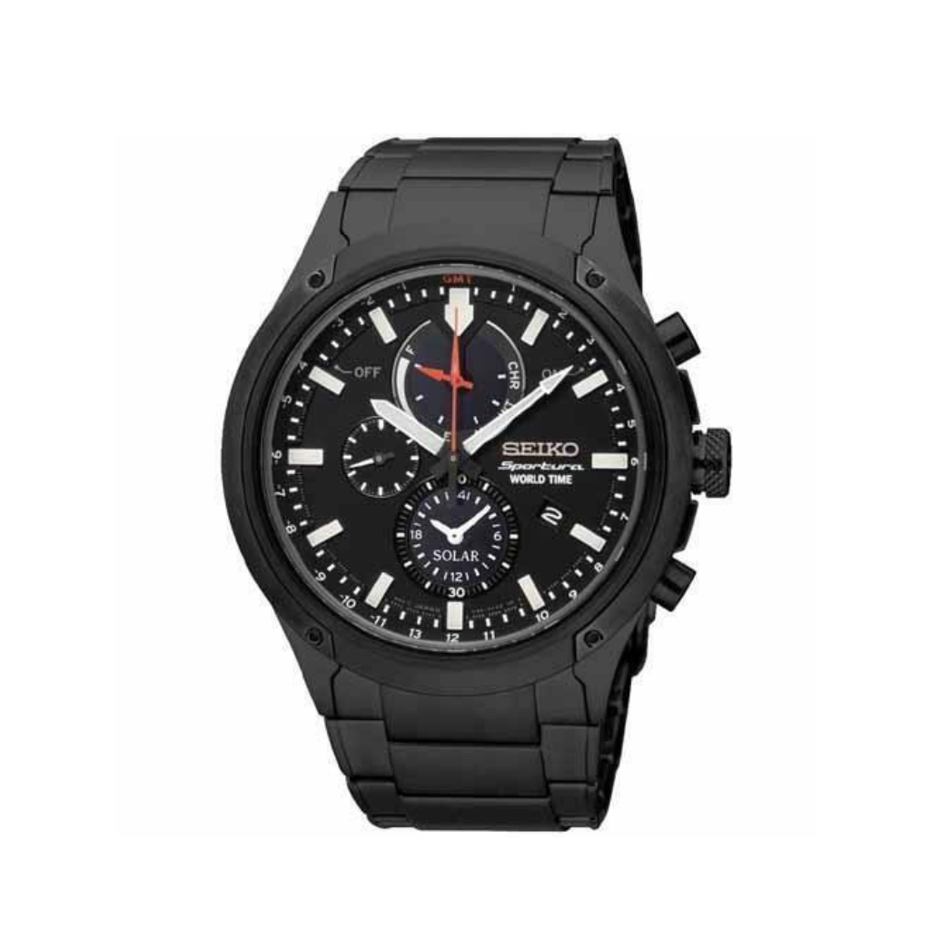 Seiko Sportura Solar World Time Chronograph - SSC481P1 (New) – Royal Watch