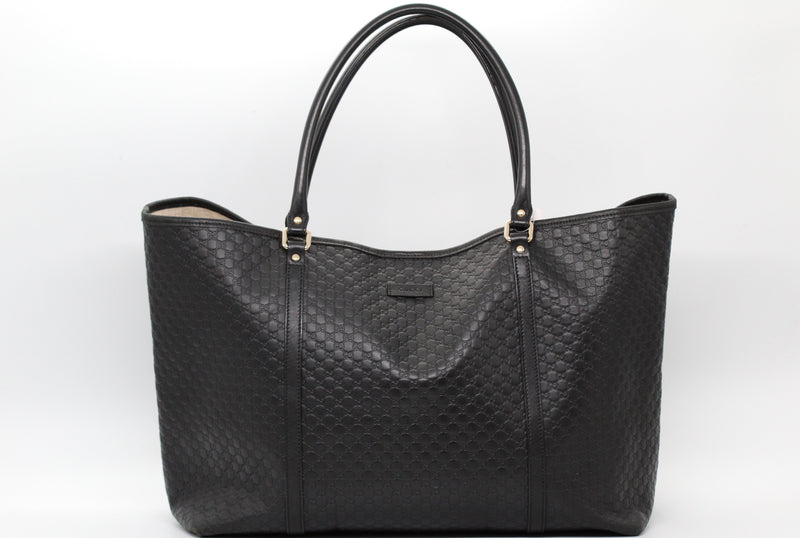 Gucci Micro Guccissima Leather Tote bag Black (Pre-Owned)