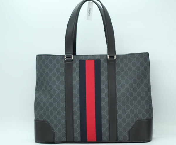 Gucci GG Supreme Tote Bag Black (Pre-Owned)