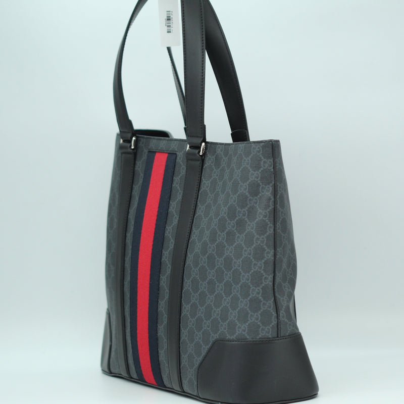 Gucci GG Supreme Tote Bag Black (Pre-Owned)
