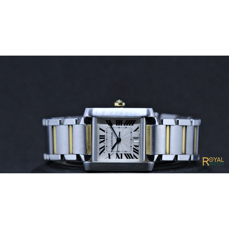 Cartier tank francaise clearance two tone