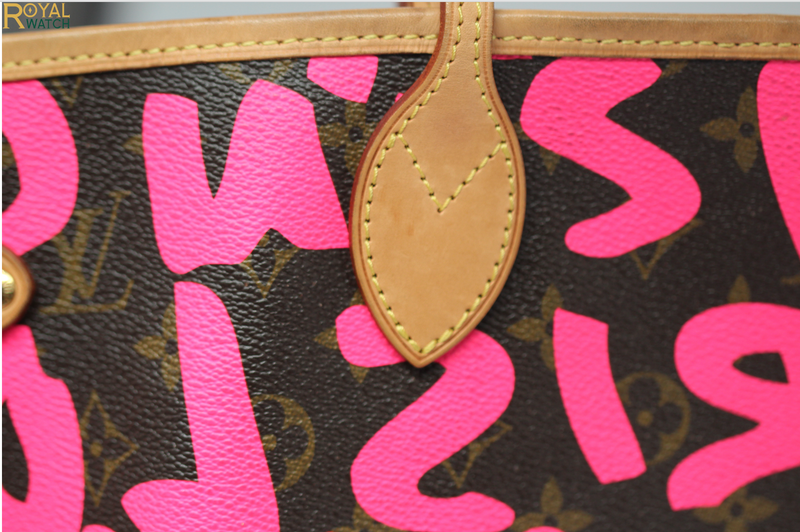Louis Vuitton Graffiti Neverfull GM Tote Bag in Pink