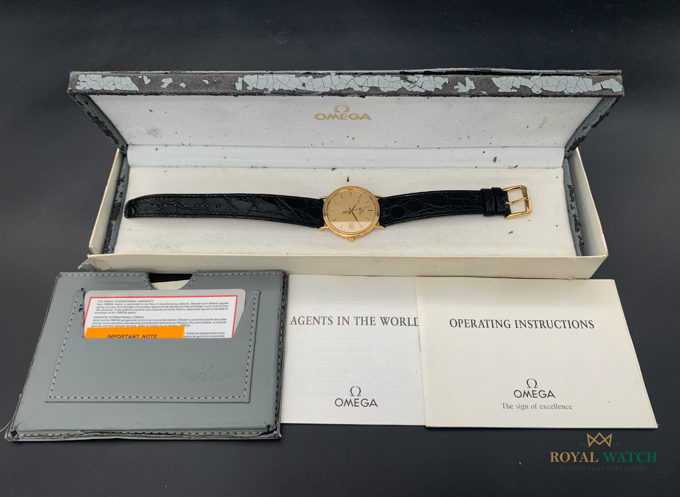Omega De Ville Jubilee 18K Gold Quartz (New)