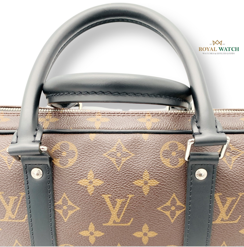 Louis Vuitton Monogram Macassar Porte Documents Voyage PM Pre