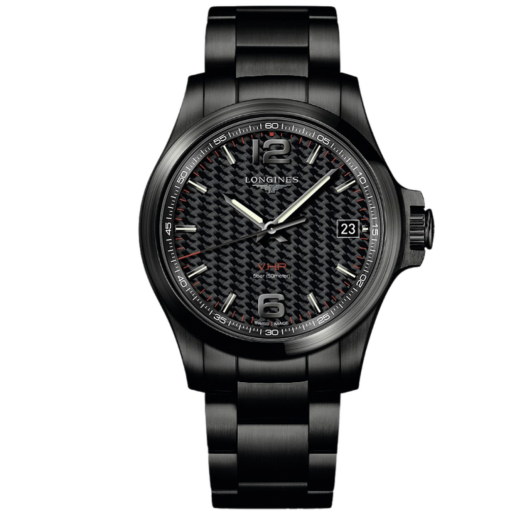 Black longines watch on sale