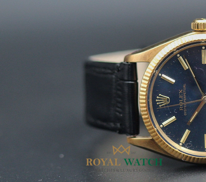 Rolex Oyster Perpetual Blue Dial 14ct Gold Ref : 1005 (Pre-Owned)