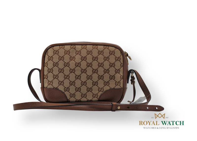 Gucci GG Canvas & Leather Shoulder Bag Beige (Pre-Owned)