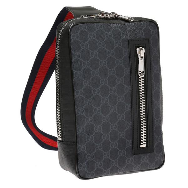 Gucci Black Belt Bag in GG Supreme Pre Owned Royal Watch