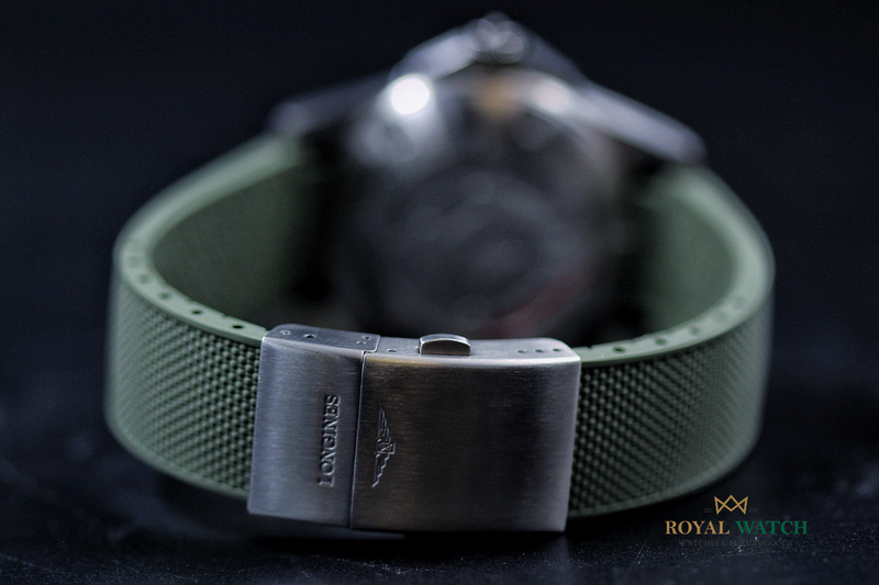Longines Hydroconquest 41mm Green Dial on Rubber (New)
