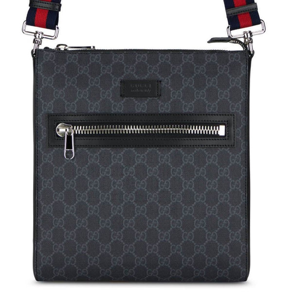Gucci GG Supreme Square Black Messenger Bag (Pre-Owned)